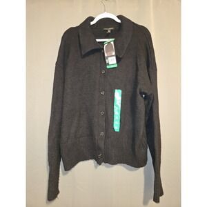 BANANA REPUBLIC Women's Black Button‎ Front Sweater Size XL